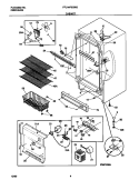 CABINET Diagram and Parts List for FFU14F9GW3  Frigidaire Freezer
