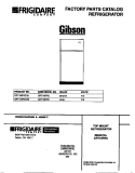 COVER Diagram and Parts List for GRT18RRCD0  Gibson Refrigerator