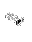 OVEN DOOR Diagram and Parts List for CGC4C6DXE  Gibson Range