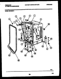 TUB AND FRAME PARTS Diagram and Parts List for DW1805KW4  Frigidaire Dishwasher