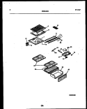 SHELVES AND SUPPORTS Diagram and Parts List for RT15F3WX4B  Gibson Refrigerator