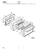 DOOR Diagram and Parts List for FEF357BAWE  Frigidaire Range