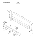 BACKGUARD Diagram and Parts List for FLF316DQF  Frigidaire Range