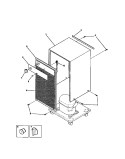 CABINET FRONT AND WRAPPER Diagram and Parts List for MDH25TF3  Frigidaire Dehumidifier
