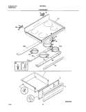 TOP / DRAWER Diagram and Parts List for FEFS68CJBC  Frigidaire Range