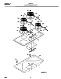 MAINTOP / ELEMENTS Diagram and Parts List for FEC36C2HTA  Frigidaire Cooktop