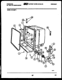 TUB AND FRAME PARTS Diagram and Parts List for DW1100PW1  Frigidaire Dishwasher