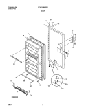 DOOR Diagram and Parts List for GFU21M6AW0  Gibson Freezer