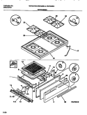TOP / DRAWER Diagram and Parts List for WGF321WADA  Frigidaire Range