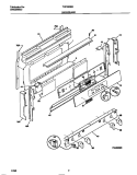 BACKGUARD Diagram and Parts List for TGF362BBBE  Tappan Range
