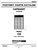 COVER Diagram and Parts List for CDH25E2  Frigidaire Dehumidifier