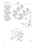 BURNER Diagram and Parts List for FGF337BCE  Frigidaire Range