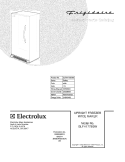 COVER Diagram and Parts List for GLFH1779GW0  Frigidaire Freezer