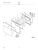 DOOR Diagram and Parts List for TGF317BUB  Tappan Range