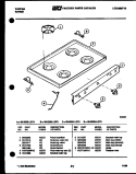 COOKTOP PARTS Diagram and Parts List for 30-2238-23-04  Tappan Range