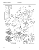BODY Diagram and Parts List for CGEF3042KFG  Frigidaire Range