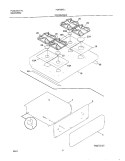 TOP / DRAWER Diagram and Parts List for FGFS68CJBA  Frigidaire Range