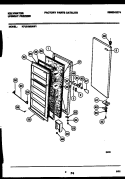 DOOR PARTS Diagram and Parts List for KFU21M3AW1  Kelvinator Freezer