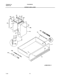 DRAWER & SMALL DOOR Diagram and Parts List for PLEF489ACA  Frigidaire Range