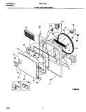 FRONT PANEL / LINT FILTER Diagram and Parts List for FSG747GES1  Frigidaire Dryer