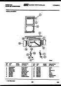 WINDOW MOUNTING PARTS Diagram and Parts List for AR14NS8F1  Frigidaire Air Conditioner
