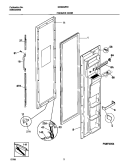 FREEZER DOOR Diagram and Parts List for GRS20ZRHW1  Gibson Refrigerator