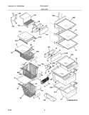 SHELVES Diagram and Parts List for FPHC2399KF1  Frigidaire Refrigerator