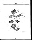 SHELVES AND SUPPORTS Diagram and Parts List for ATG150NCD1  Frigidaire Refrigerator