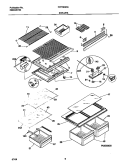 SHELVES Diagram and Parts List for FRT16NRGD7  Frigidaire Refrigerator