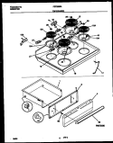COOKTOP AND DRAWER PARTS Diagram and Parts List for FEF350BAWB  Frigidaire Range