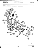 CABINET AND COMPONENT PARTS Diagram and Parts List for DG3900AWW1  Frigidaire Dryer