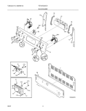 BACKGUARD Diagram and Parts List for FEFLMC55GCA  Frigidaire Range