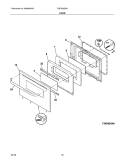 DOOR Diagram and Parts List for FGF328GSK  Frigidaire Range