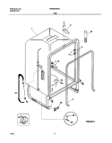 TUB Diagram and Parts List for FDB956RBC1  Frigidaire Dishwasher