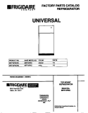 COVER Diagram and Parts List for MRT18PNCD0  Frigidaire Refrigerator