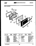 DOOR PARTS Diagram and Parts List for 31-2549-23-02  Tappan Range