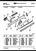 CONTROL PANEL Diagram and Parts List for RE433MDB2  Frigidaire Range