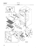 CABINET Diagram and Parts List for FRU17G4JW0  Frigidaire Refrigerator