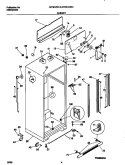 CABINET Diagram and Parts List for FRT21IPRHW1  Frigidaire Refrigerator