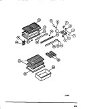 FOOD COMPARTMENT, SHELVES, MOULDING Diagram and Parts List for FPD14TLA1  Frigidaire Refrigerator