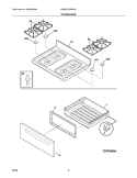 TOP/DRAWER Diagram and Parts List for WWGF3004KWA  Westinghouse Range