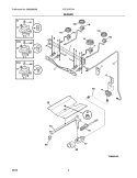 BURNER Diagram and Parts List for FLF337ECM  Frigidaire Range