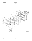 DOOR Diagram and Parts List for FEF336ASE  Frigidaire Range