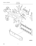 BACKGUARD Diagram and Parts List for FEF377XEQA  Frigidaire Range