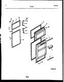 DOOR PARTS Diagram and Parts List for 95-1437-23-05  Tappan Refrigerator