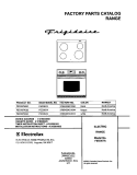 COVER Diagram and Parts List for FED367AQD  Frigidaire Range