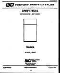 COVER Diagram and Parts List for GTL175HH1  Frigidaire Refrigerator
