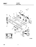 CONTROL PANEL Diagram and Parts List for FLXG52RBS7  Frigidaire Washer Dryer Combo