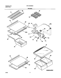SHELVES Diagram and Parts List for FRTX18N5BW2  Frigidaire Refrigerator