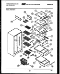 SHELVES AND SUPPORTS Diagram and Parts List for RS227MCD1  Frigidaire Refrigerator
